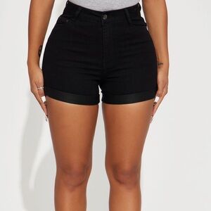 Basic black shorts